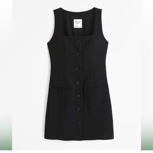 Abercrombie & Fitch Black Mara Square Neckline Dress